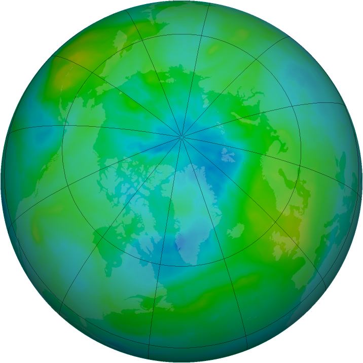 Arctic ozone map for 23 August 2014